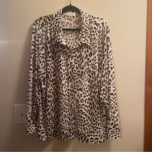 Calvin Klein Women’s Leopard Print Blouse